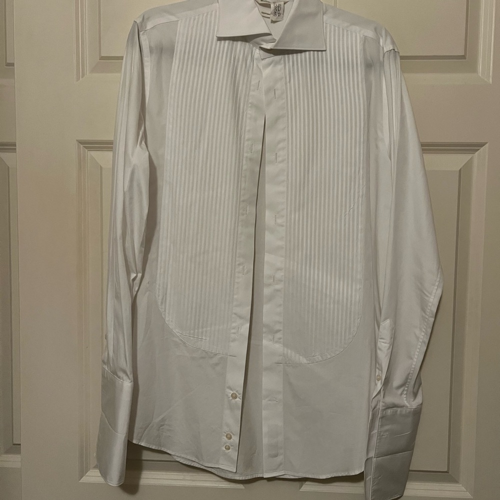 Suitsupply Egyptian Cotton Classic White Tuxedo Shirt - SZ: 15.5/39